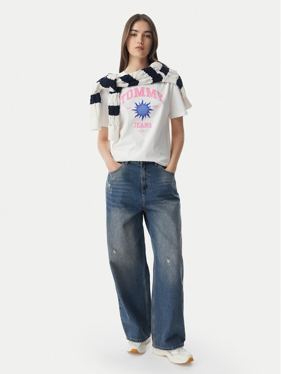 Tommy Jeans Tommy Jeans Тишърт Novelty DW0DW23159 Бял Relaxed Fit