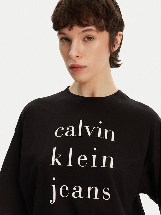 Calvin Klein Jeans Calvin Klein Jeans Póló LV047B827G Fekete Relaxed Fit
