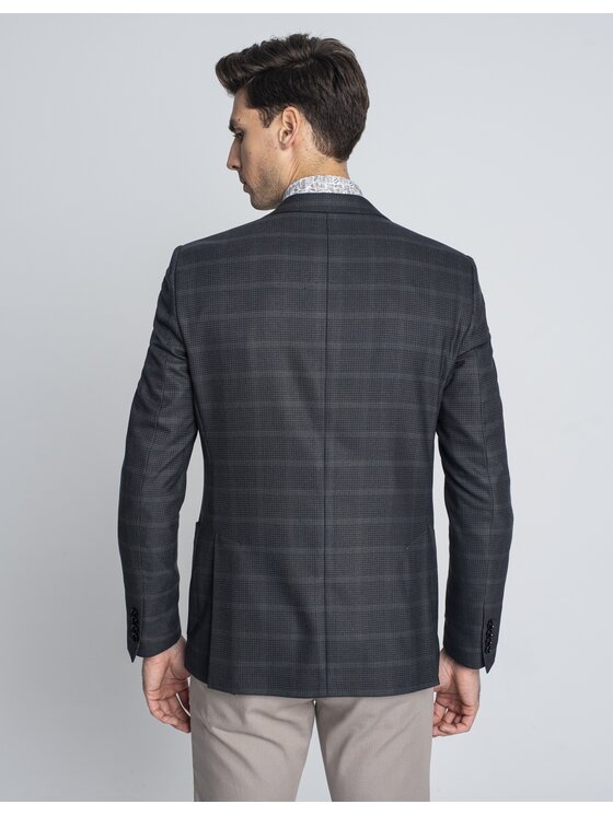 Borgio Borgio Marynarka locri_z Zielony Slim Fit