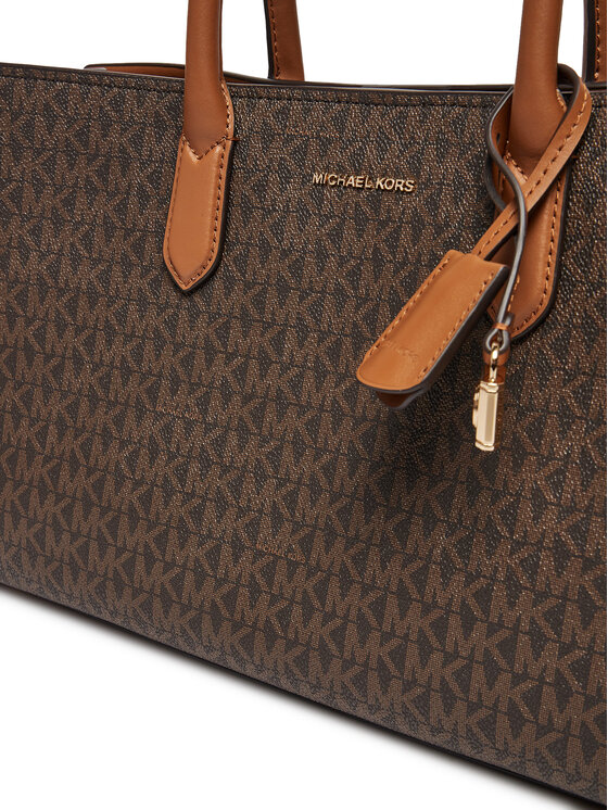 MICHAEL Michael Kors MICHAEL Michael Kors Torebka Scarlett Medium Signature Logo Satchel 30F4GETS2B Brązowy