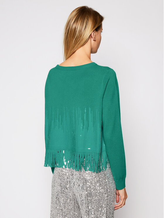 PINKO Pinko Sweater Trial 21 BLK01 1G15SL Y6TR Zöld Regular Fit