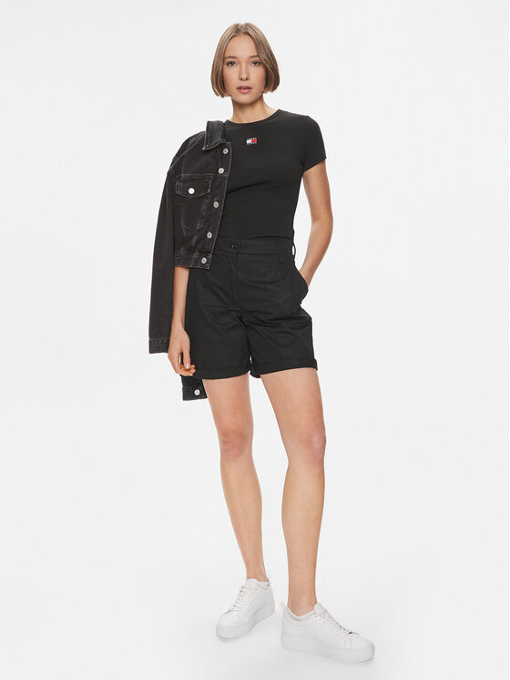 Tommy Jeans Tommy Jeans Футболка DW0DW17881 Чорний Slim Fit
