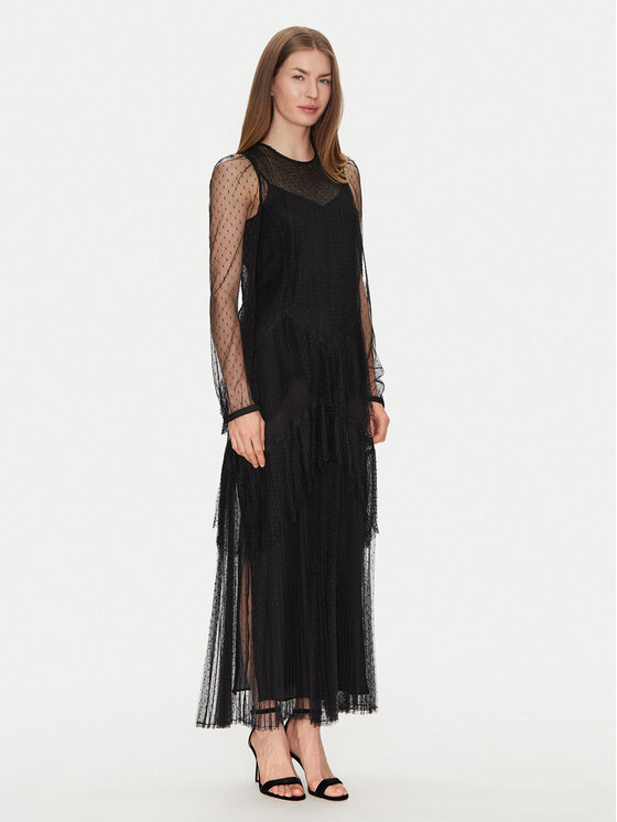 TWINSET TWINSET Rochie de vară 251TP2510 Negru Regular Fit
