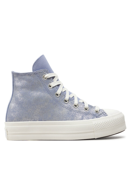 Converse Kedas Chuck Taylor All Star Lift Platform Suede Shimmer A11549C Violets