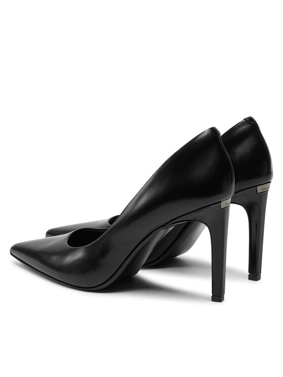 Calvin Klein Calvin Klein Pantofi cu toc subțire Heel Pump 90 - Brush L HW0HW02263 Negru