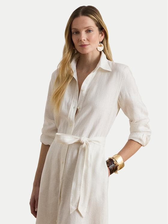 LAUREN RALPH LAUREN LAUREN RALPH LAUREN Haljina košulja 200P13687001 Bijela Regular Fit