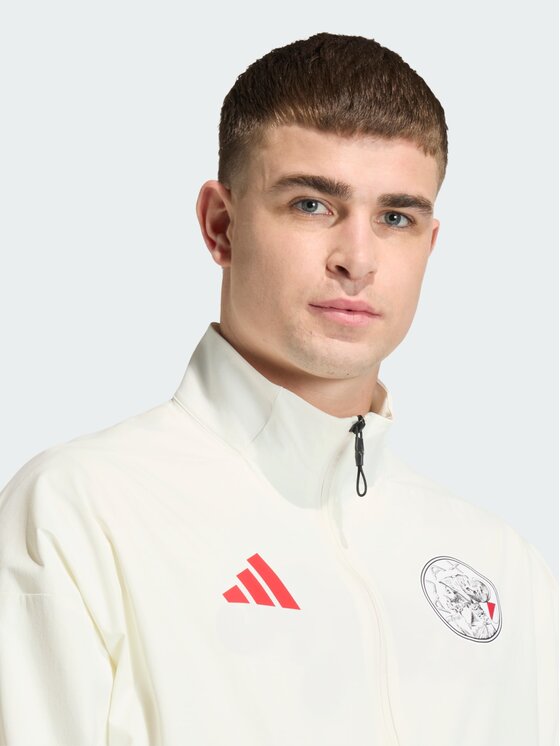 adidas adidas Kurtka wielofunkcyjna Ajax Amsterdam Z.N.E. Anthem Biały Loose Fit