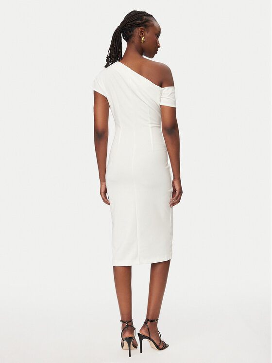 Rinascimento Rinascimento Kokteilinė suknelė CFC0127793003 Balta Slim Fit