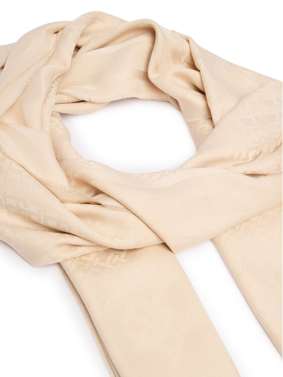 Tommy Hilfiger Tommy Hilfiger Fular Th Monogram Scarf AW0AW18273 Bej deschis
