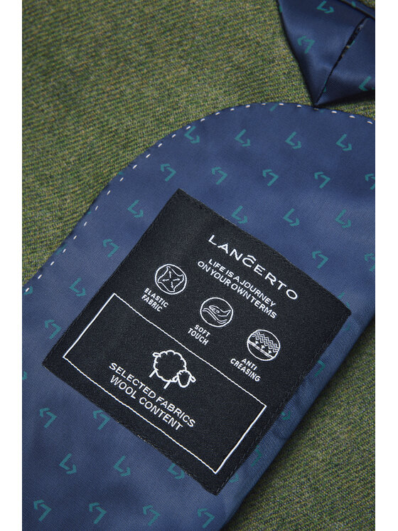 Lancerto Lancerto Marynarka Syracuse MA073224000012 Zielony Slim Fit