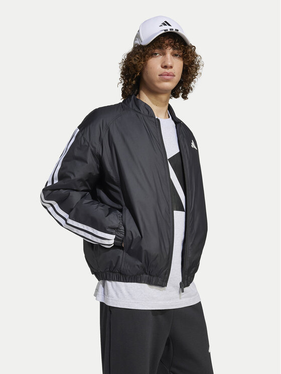adidas adidas Bomber jakna Essentials 3-Stripes JD1294 Črna Loose Fit