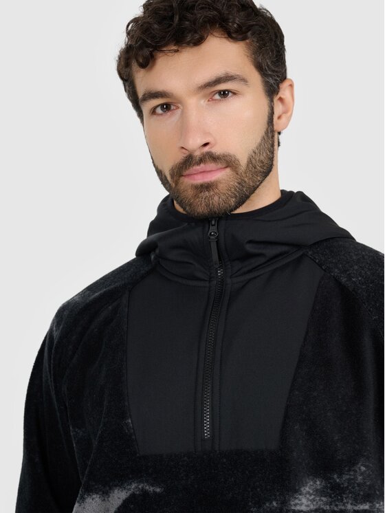 4F 4F Felpa di pile 4FRAW25TFLEM462-20A Nero Loose Fit