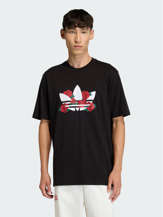 adidas adidas T-Shirt Trefoil Series Roses Czarny Loose Fit
