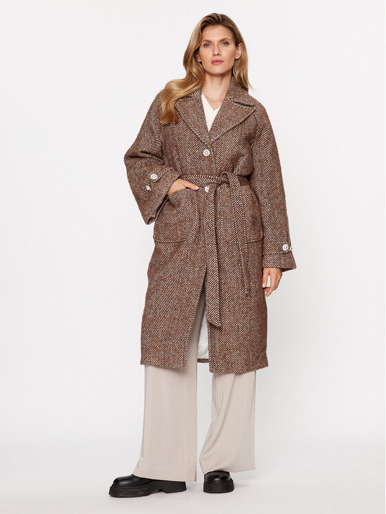 Custommade Custommade Вовняне пальто Halina 999511879 Коричневий Oversize