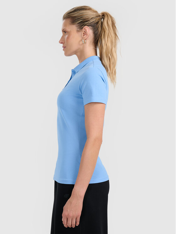 4F 4F Polo NOS Niebieski Slim Fit