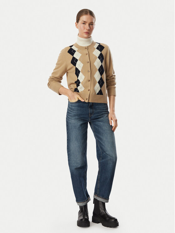 Barbour Barbour Kardiganas Mariana LKN1823BE93 Smėlio Regular Fit