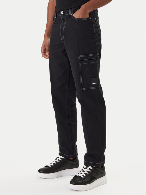 Karl Lagerfeld Jeans Blugi B1M10025 Negru Slim Fit