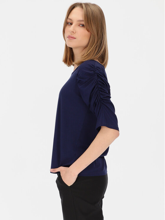 L’AF L’AF Bluzka Rita Granatowy Regular Fit