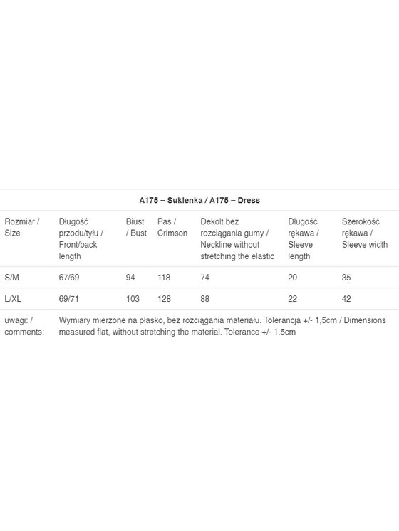 Awama Awama Sukienka letnia A175 Écru Basic Fit