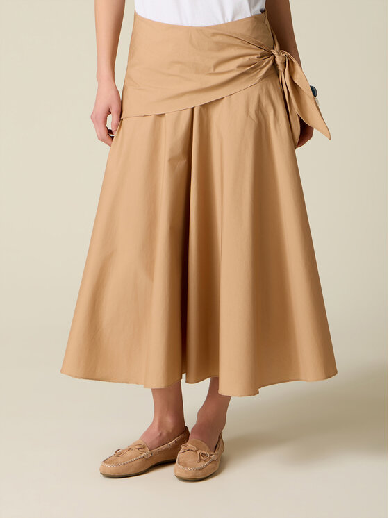 Oltre Oltre Gonna midi 1044R001606N012 Crema A-Line Fit