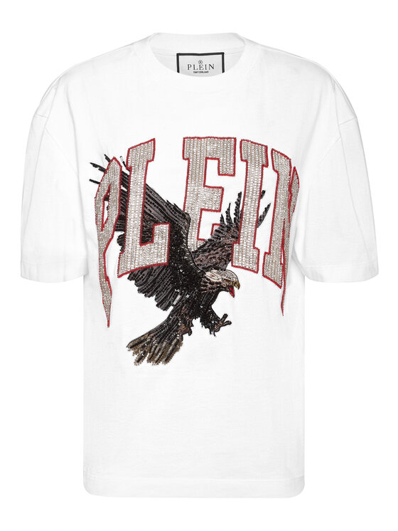 PHILIPP PLEIN PHILIPP PLEIN T-Shirt 26521 Biały Over Fit