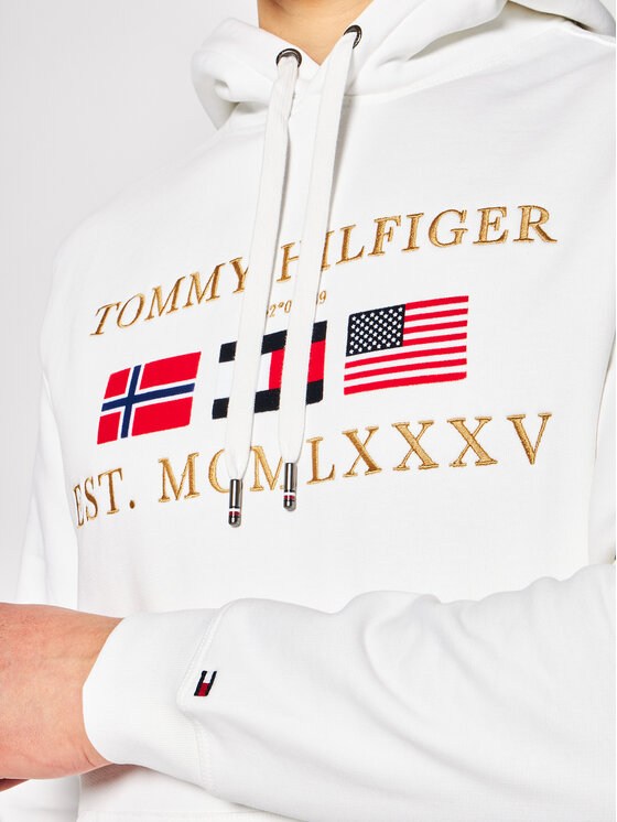 Tommy Hilfiger Sweatshirt Multi Flag MW0MW12292 WeiB Regular Fit Modivo