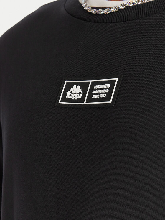 Kappa Kappa Sweatshirt Authentic Nymphe 321Y1MW Schwarz Comfort Fit