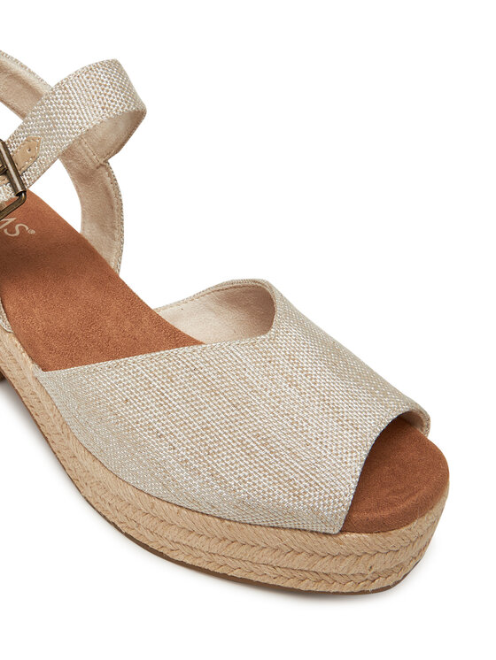 Toms Toms Еспадрильї Isla Peep Toe 10021977 Écru