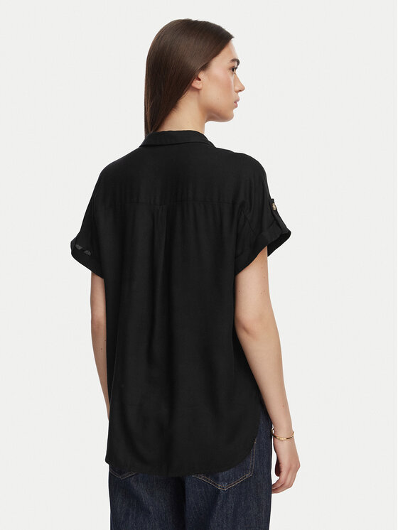 Vero Moda Vero Moda Košile Bumpy 10310139 Černá Regular Fit
