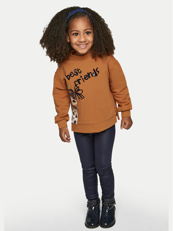 Mayoral Mayoral Komplet bluza i legginsy 4708 Brązowy Regular Fit