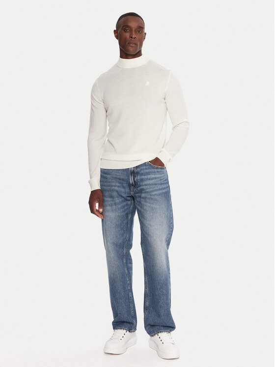 KARL LAGERFELD KARL LAGERFELD Golf 655002 554399 Écru Slim Fit