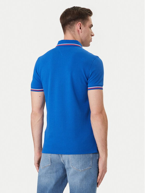 Tommy Hilfiger Tommy Hilfiger Polokošile Seasonal MW0MW39993 Modrá Slim Fit
