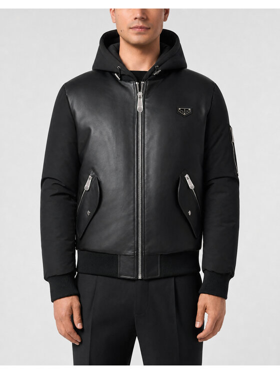 PHILIPP PLEIN PHILIPP PLEIN Bomber 31548 Nero Regular Fit