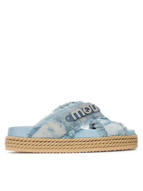 Mou Ciabatte Criss-cross MU.SW451010K Blu, taglia : 36
