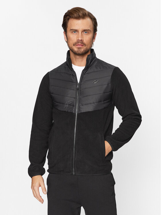 4F 4F Флісовий реглан 4FAW23TFLEM119 Чорний Regular Fit