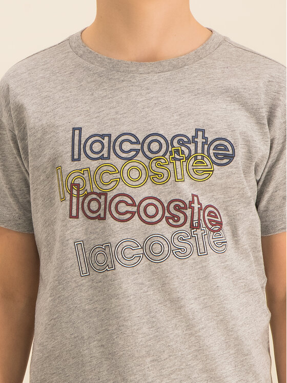 Lacoste Lacoste Marškinėliai TJ8060 Pilka Regular Fit