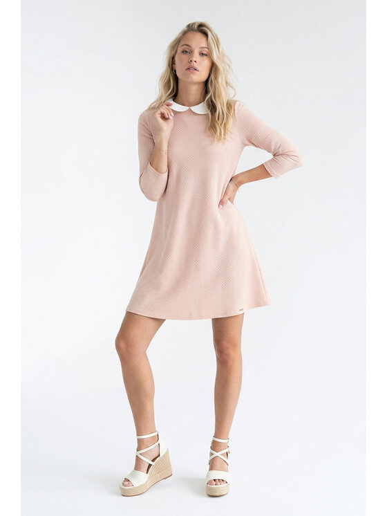 FIGL FIGL Každodenní šaty M1340 Růžová Loose Fit