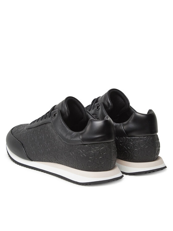 Calvin Klein Calvin Klein Sneakersy Runner Lace Up Mono Pu HW0HW02574 Czarny