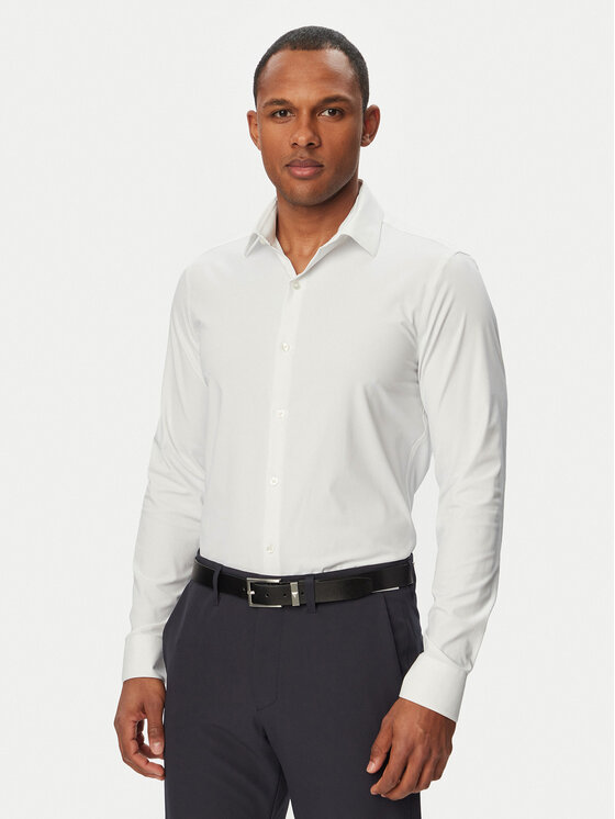 Calvin Klein Cămașă LV019EU092 Alb Slim Fit