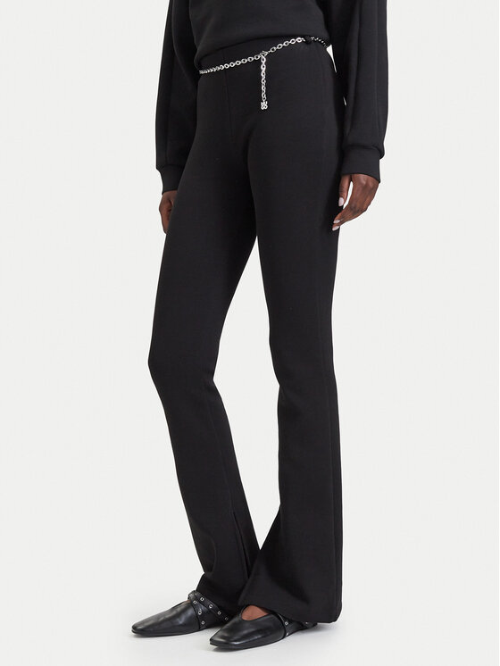 HUGO HUGO Штани з тканини Nenrietta 50567273 Чорний Slim Fit