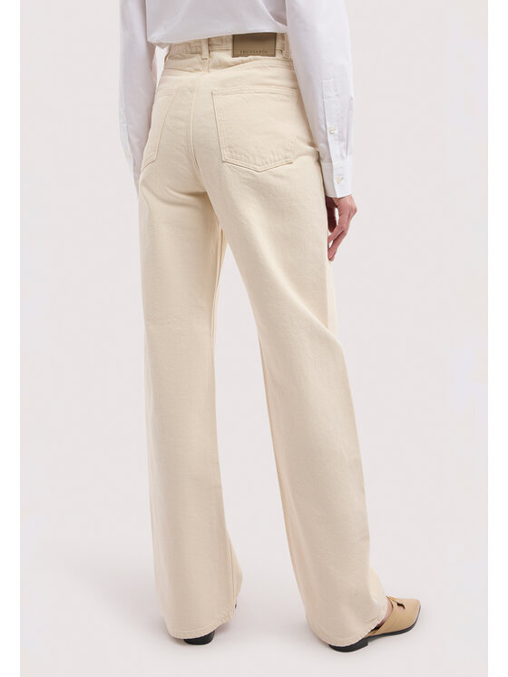 Trussardi Trussardi Jeansy P4409500356N0DE Kremowy Over Fit