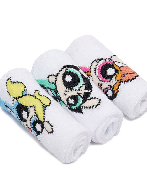 Powerpuff Girls Powerpuff Girls Rövid zoknik CEO-ACCCS-AW25-314WBPPG(3-PACK) Fehér