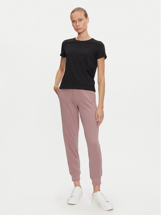 4F 4F Marškinėliai 4FWAW24TTSHF1650 Juoda Regular Fit