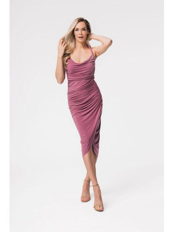 Aurora Aurora Koktejlové šaty Layla Růžová Feminine Fit