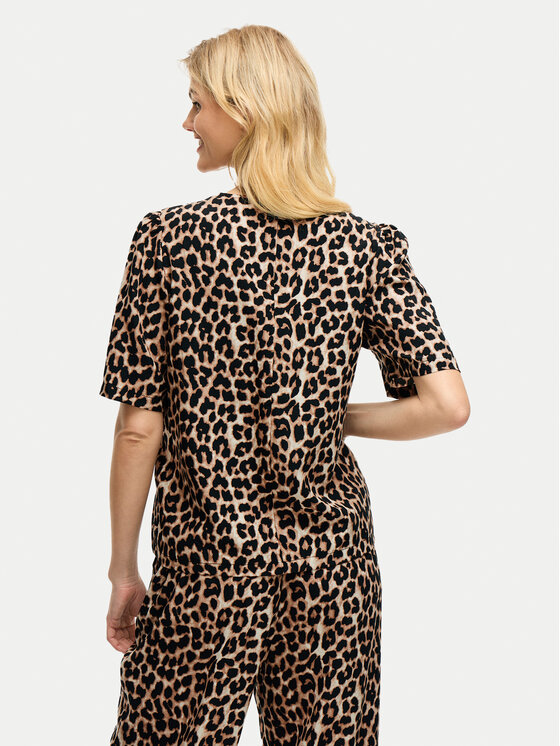 Vila Vila Bluza Liopana 14105564 Rjava Regular Fit