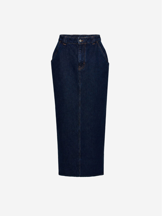 La Mania La Mania Spódnica maxi CRUZ Granatowy Basic Fit
