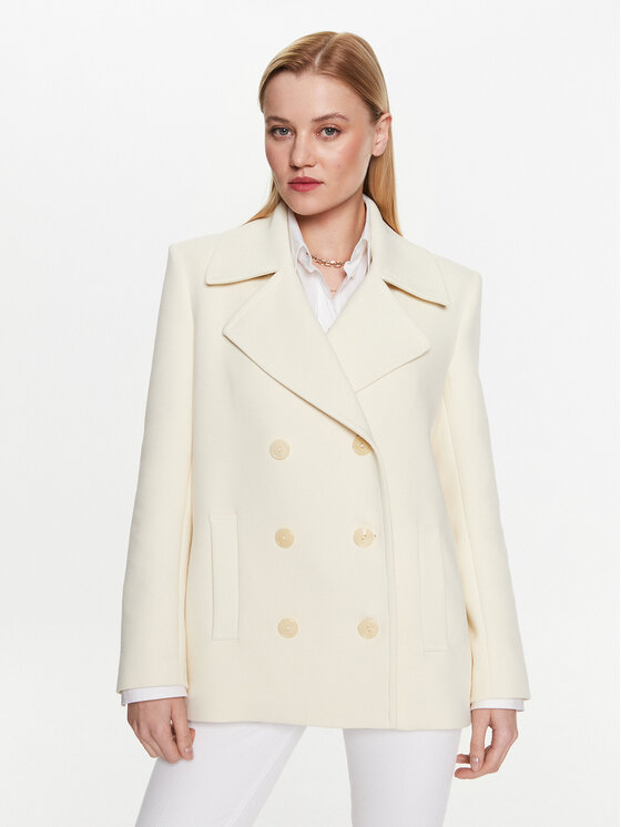 Patrizia Pepe Patrizia Pepe Demisezoninis paltas 8O0071/A5J1-W346 Écru Regular Fit