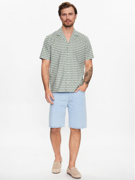 Sisley Sisley Košulja 5WTRSQ021 Zelena Regular Fit