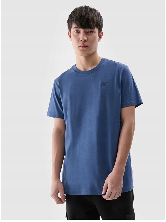4F 4F T-Shirt Z-TTSHM2256-3-K Niebieski Regular Fit