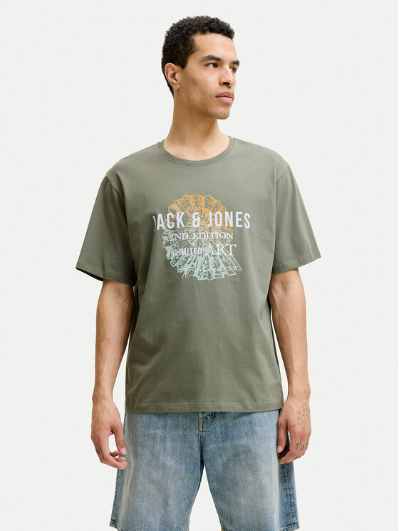 Jack & Jones Jack & Jones T-Shirt Gradient Print 12288094 Šedá Regular Fit